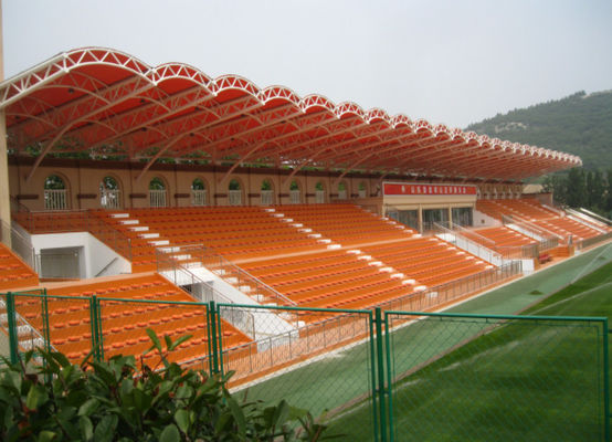 kualitas  Q355B / Q235B  Customized Steel Space Frame Structure Building Sport Stand pabrik