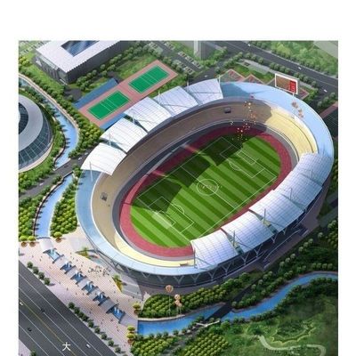 Stadion Struktur Baja Bentang Besar Konstruksi Rangka Ruang Prefab yang Andal
