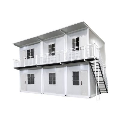Multi Storey Prefab Lipat Container House Prefabrikasi Tahan Lama