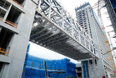 Koridor Jembatan Struktur Baja Prefab Disesuaikan Baja Ringan ISO9001