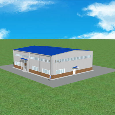 Pabrik Pengolahan Bengkel Struktur Baja Industri Pracetak 25m * 20m