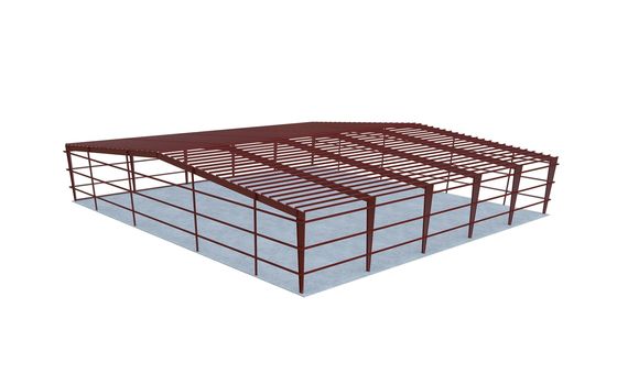 40 * 100 Gudang Bangunan Struktur Baja Grid Keuntungan Biaya Rendah