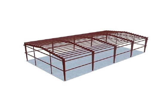 Struktur Baja Grid Fabrikasi Bangunan Gudang Hot Dip Galvanized