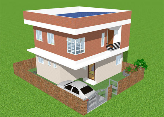 Q355B Q235B Struktur Baja Perumahan Rangka Baja Ringan Windproof Villa