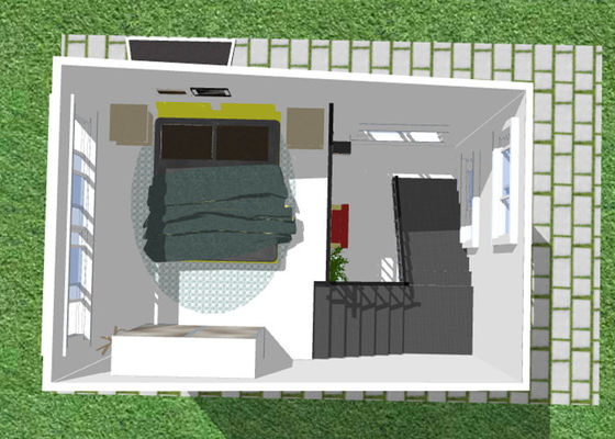 Struktur Baja Prefab Villa Duplex Rangka Baja Ringan Rumah Galvanis