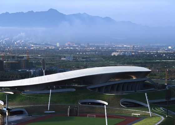 Stadion Struktur Baja Disesuaikan Q355 Gimnasium Bangunan Logam Prefab