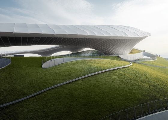 Stadion Struktur Baja Disesuaikan Q355 Gimnasium Bangunan Logam Prefab