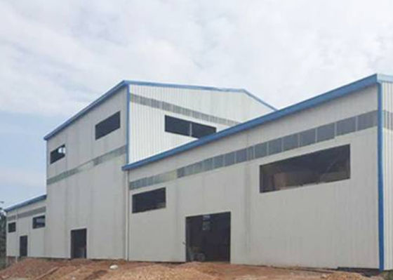 54m * 20m Konstruksi Bengkel Baja Prefabrikasi Rumah Rangka Baja Prefab GB