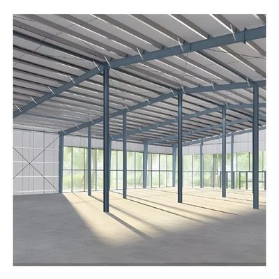 Q235 Struktur Baja Rangka Ruang Gudang Struktur Logam Prefab Tahan Api