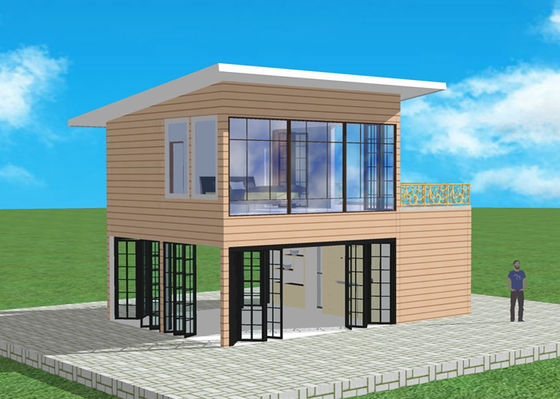 Q355B Q235B Struktur Baja Perumahan Rangka Baja Ringan Windproof Villa