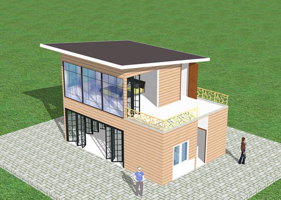 Villa Struktur Baja Ringan Tahan Api Tinggi dengan Insulasi Panas Yang Sangat Baik