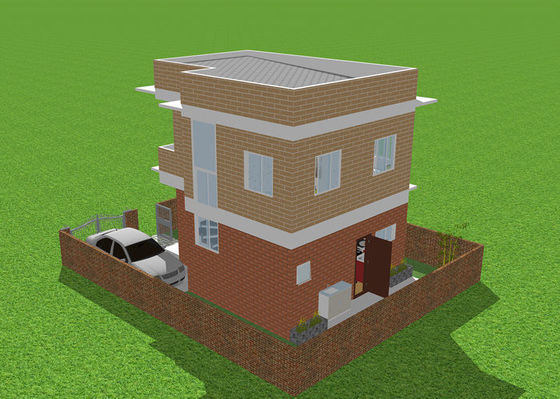 Prefab Hot Dip Galvanis Struktur Baja Ringan Villa Duplex Apartment