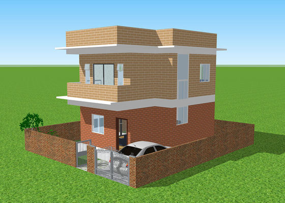 Prefab Hot Dip Galvanis Struktur Baja Ringan Villa Duplex Apartment