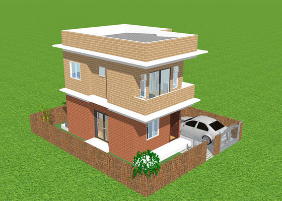 Prefab Hot Dip Galvanis Struktur Baja Ringan Villa Duplex Apartment