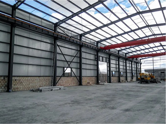 Bengkel Struktur Baja Khusus Dengan Jendela Paduan Aluminium / PVC