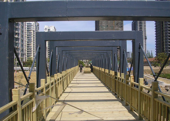 Q235B Struktur Baja Prefabrikasi Jembatan Dek Konstruksi Tamasya