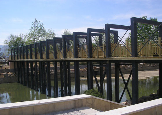 Q235B Struktur Baja Prefabrikasi Jembatan Dek Konstruksi Tamasya