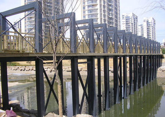 Q235B Struktur Baja Prefabrikasi Jembatan Dek Konstruksi Tamasya