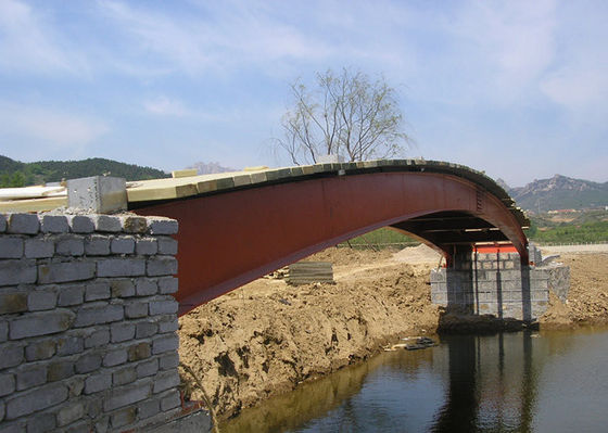 Konstruksi Jembatan Struktur Baja Q355B Galvanis Prefabrikasi