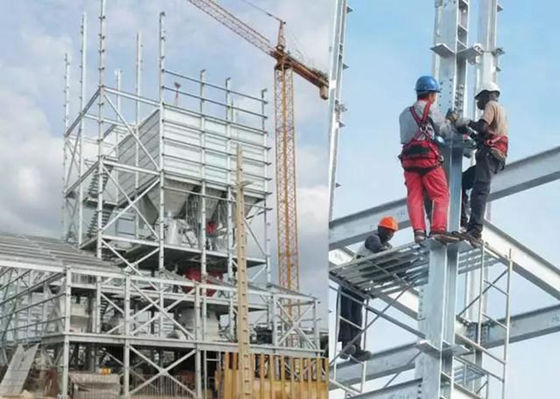 Bengkel Struktur Baja Galvanis Rangka Baja Industri Prefab GB