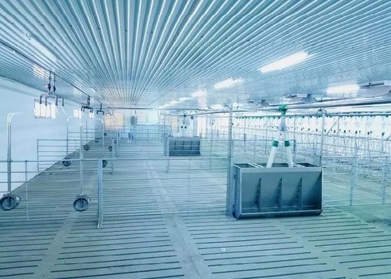 Struktur Baja Tahan Angin Portal Rumah Babi Rangka Baja Pracetak ISO9001