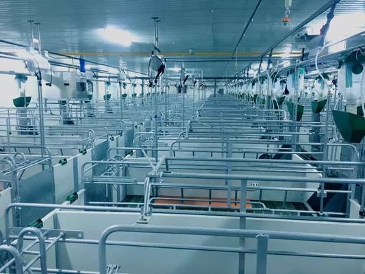 Struktur Baja Tahan Angin Portal Rumah Babi Rangka Baja Pracetak ISO9001