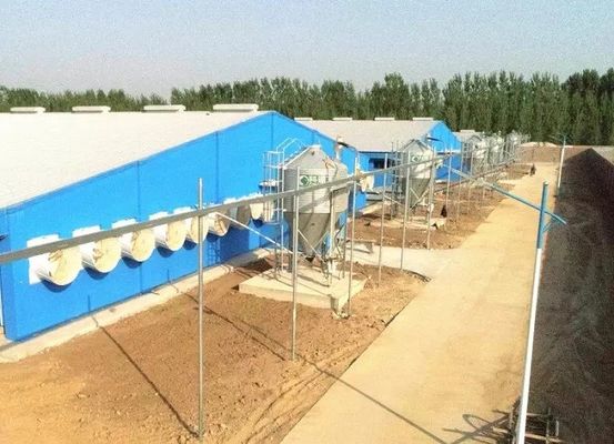 Struktur Baja OEM / ODM Rumah Babi Bangunan Peternakan Prefab Tahan Api