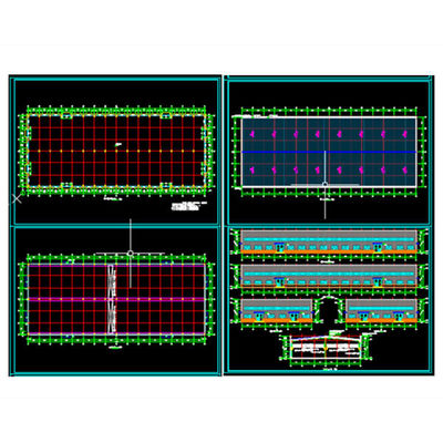 100 * 40 Bengkel Struktur Baja Rangka Struktur Baja Prefabrikasi Industri