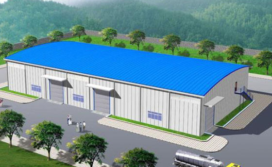 Portal Bangunan Penyimpanan Rangka Baja Gudang Pracetak Q235B