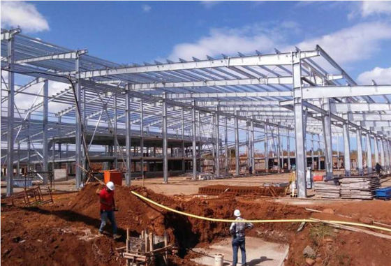 Rangka Portal Rumah Pabrikan Struktur Baja Bangunan Gudang Standar GB