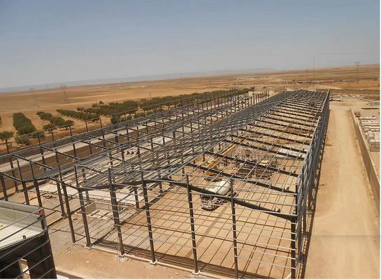 Prefabricated Long Span Steel Frame Industrial Warehouse Dengan Desain Disesuaikan