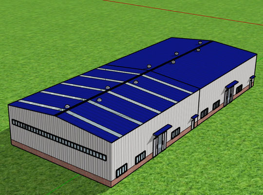 70*50 Portal Rangka Gudang Baja Fabrikasi Bangunan Industri