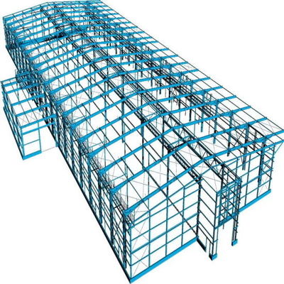 Gudang Struktur Baja Aluminium / PVC Windows Disesuaikan Dengan Bagian C / Z Purlin