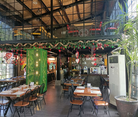 Bangunan Prefab komersial yang disesuaikan yang digunakan untuk restoran dengan rangka baja ringan