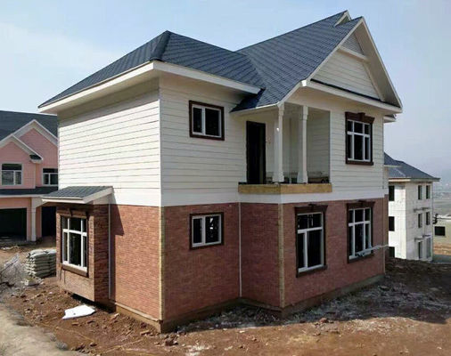 Struktur Baja Galvanis Ringan Logam Timbul Rumah Baja Prefabrikasi