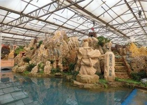 Pipa Galvanis Tamasya Restoran Rumah Kaca Berbentuk Kustom 4600㎡