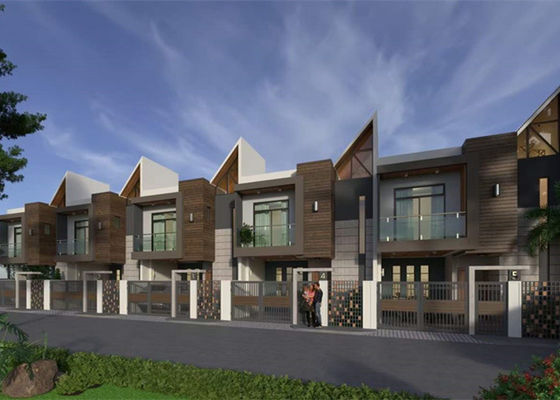 Rumah Struktur Baja Ringan Prefabrikasi Vila Baja Ringan Galvanis