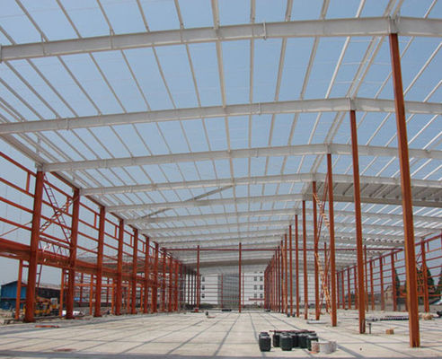 Bengkel Struktur Baja dengan Sandwich Panel Q355 Welded H Section Steel