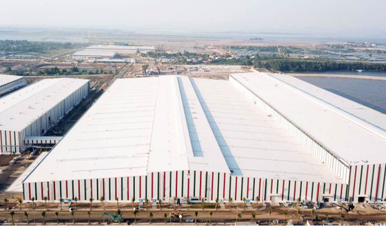 40 * 80 Bengkel Industri Bangunan Baja Fabrikasi Kit Struktur Baja