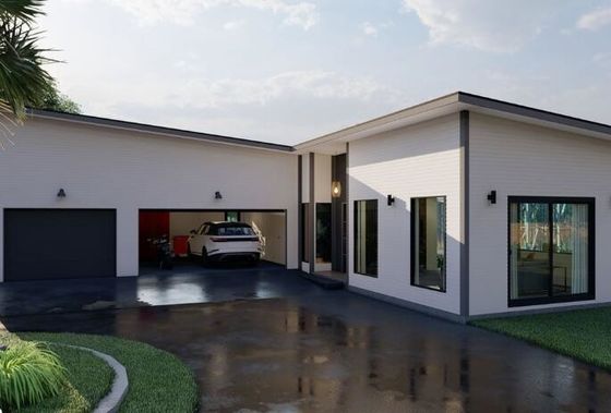 Rangka Ringan Komersial Rumah Baja Prefabrikasi Villa