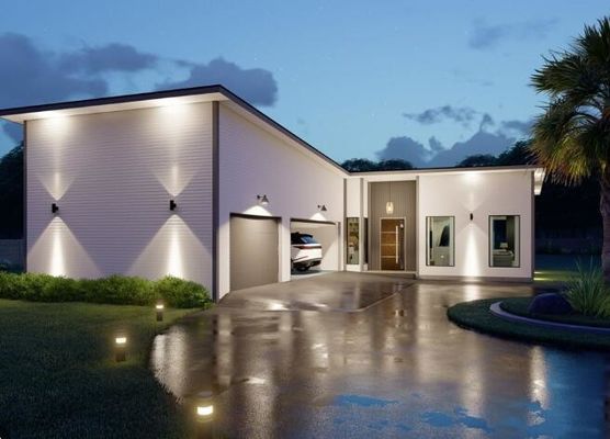 Rangka Ringan Komersial Rumah Baja Prefabrikasi Villa