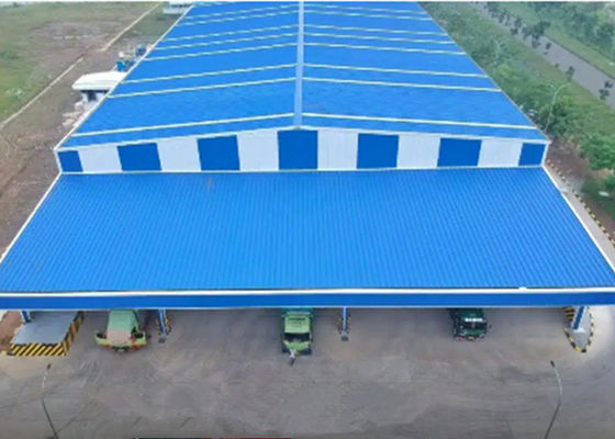 Q235 / Q355 Gudang Struktur Baja Bangunan Rangka Baja Pracetak