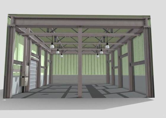 Pemasangan Prefabrikasi Industri Bagian H Struktur Baja Frame Gedung Gudang