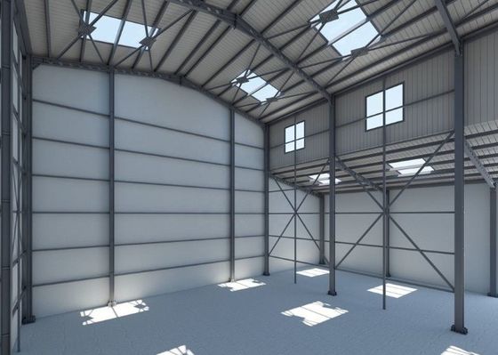 Pemasangan Prefabrikasi Industri Bagian H Struktur Baja Frame Gedung Gudang