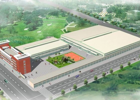 Desain Modern Panjang Besar Mudah Mengumpulkan Struktur Baja Lokakarya Industri Berat