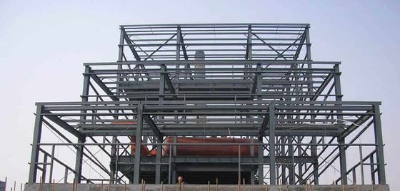 Struktur baja terisolasi dengan dinding tahan lama Bangunan kantor prefabrikasi