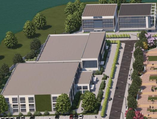 Struktur Modern Dengan Kerangka Portal Baja Bangunan Administrasi Baja Prefabrik