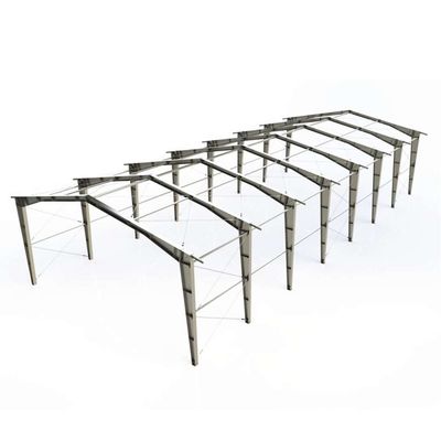Bangunan Prefab Rangka Gable Metal Ringan Struktur baja industri