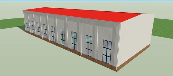 Struktur Baja Prefab Rangkaian Gudang Komersial Ringan
