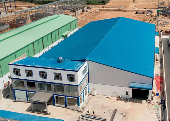 Bangunan Bengkel Struktur Baja Industri Tahan Lama Bending ISO9001